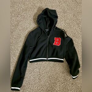 ZIP UP HOODIE BLACK COZY